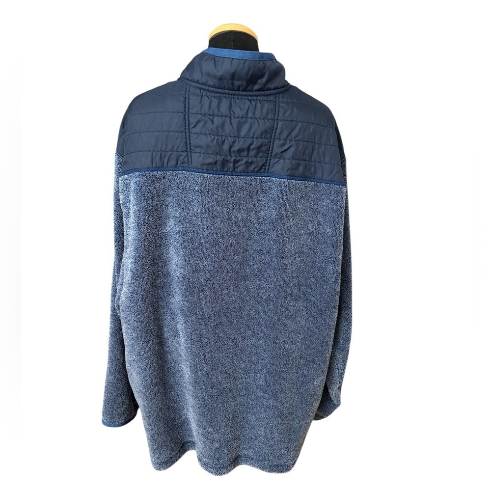Tommy Bahama Big & Tall Sz 2XLB Hybrid Quilted Fleece 1/2 Zip Pullover Blue Red - Picture 3 of 10